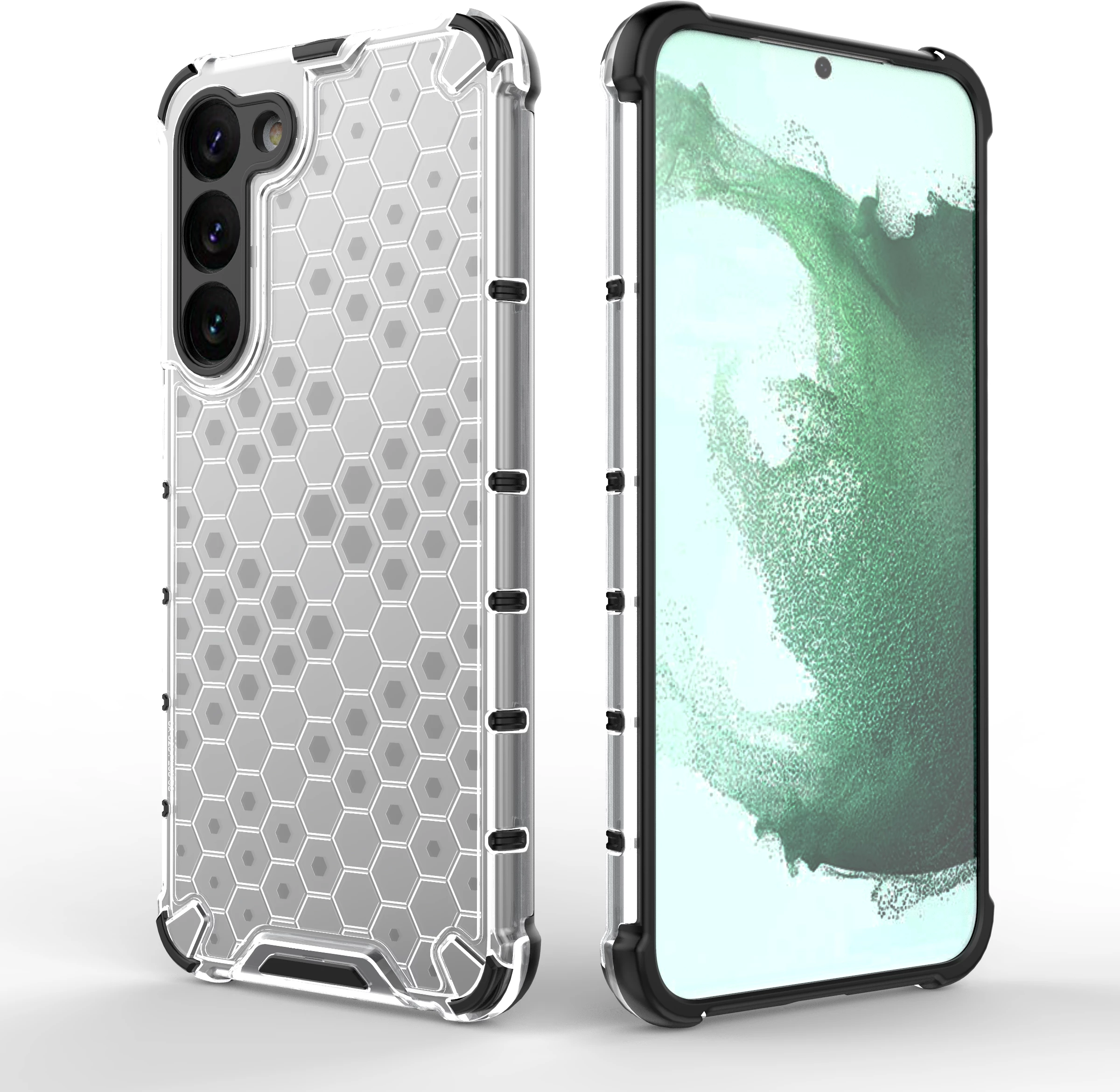 Mbështjellës Hurtel Honeycomb për Samsung Galaxy S23+, transparent