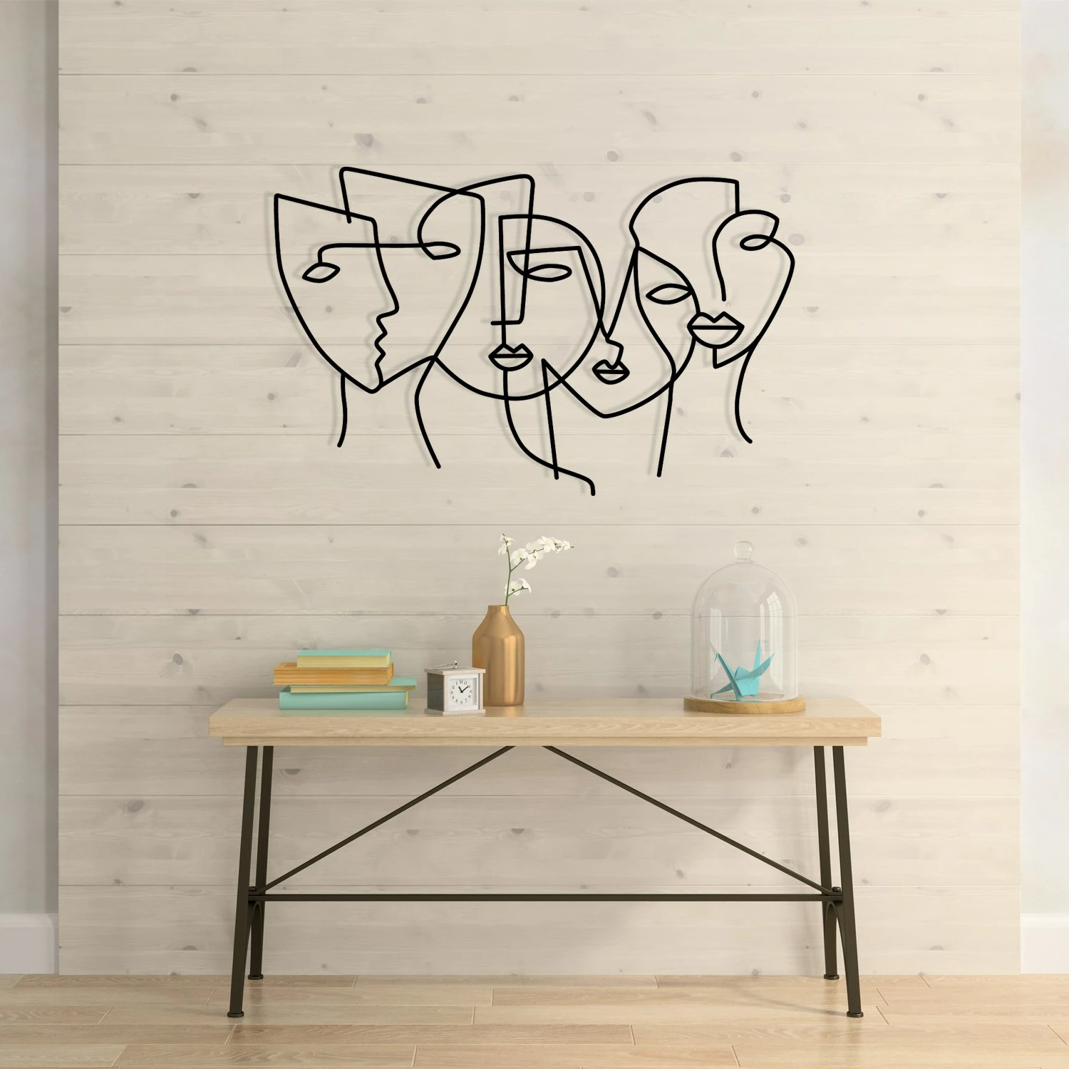 Aksesor dekorativ metalik për mur Wallity, Adrianus, ngjyrë e zezë