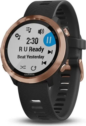 Smartwatch Garmin Forerunner® 645 Music – Rose Gold with Black Strap
