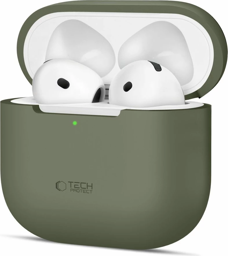 Mbështjellës silikoni Tech-Protect për AirPods 4, i gjelbër