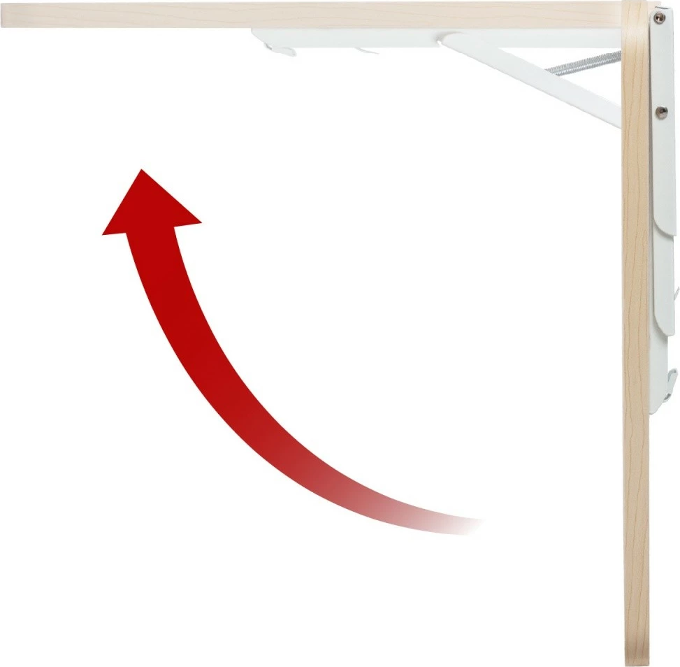 raft palosës mural, Maclean MC-128 WD, 100x40 cm, ngarkesë 50 kg, e bardhë/dru