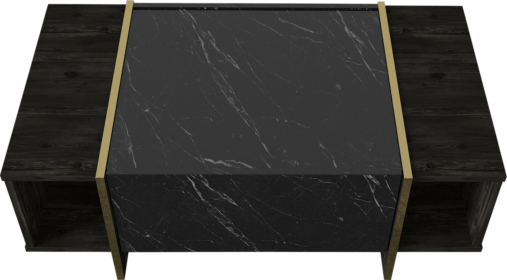 Tavolinë kafeje, ngjyrë e zezë dhe ari, Skye Decor, Veyron