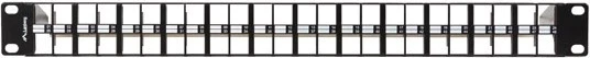Paneli i Patch-it Lanberg PPKS-1248-B, 19" 1U, për modulat keystone, 48 porta, ngjyrë e zezë
