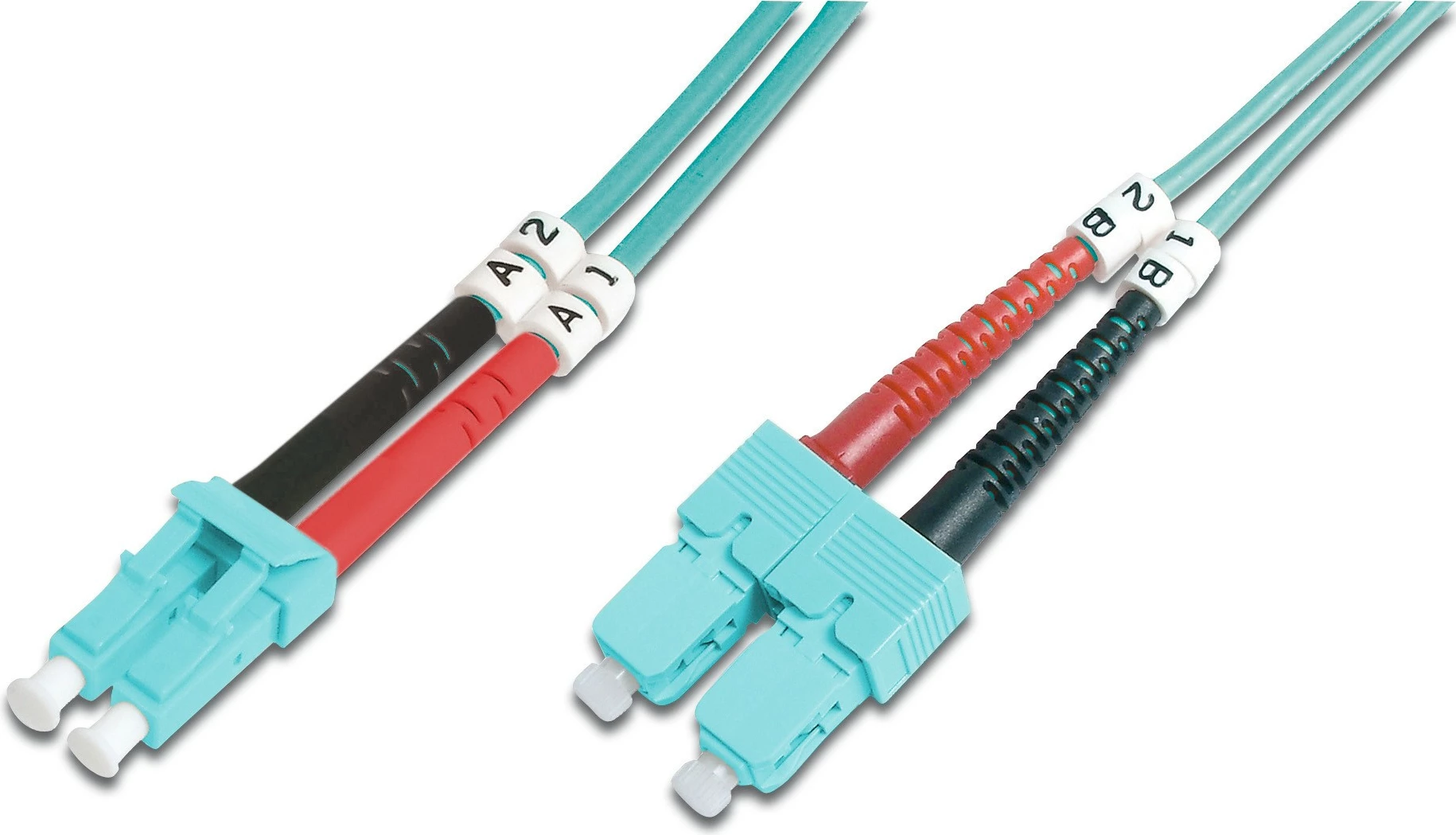 Kabllo optik Digitus LWL Patchkabel LC në SC 5m OM3 aqua