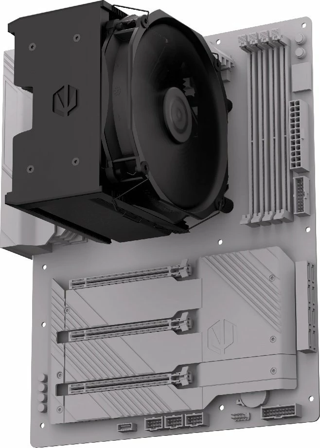 Ftohës CPU Endorfy Fortis 5 Black EY3A013, 140mm PWM, 220W TDP, 6 tuba nxehtësie, i zi