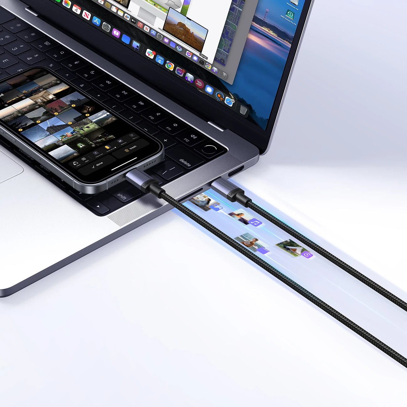 Kabllo USB-C në USB-C Ugreen 240W PD 3m E-Marker, e zezë