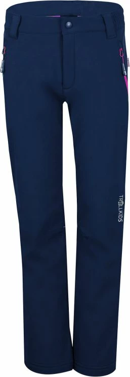 Pantallona softshell për fëmijë Trollkids, blu e errët