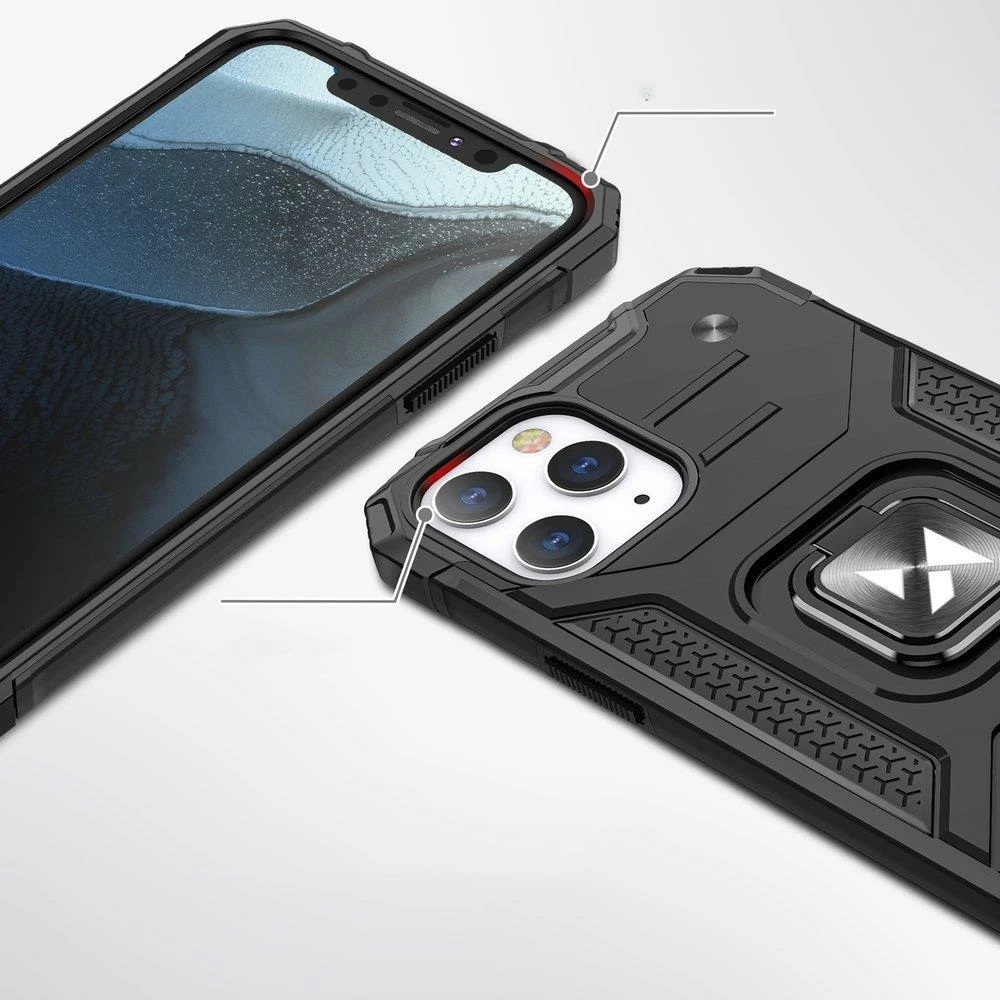 Mbështjellës Wozinsky Ring Armor për iPhone 13 Pro, me mbajtëse dhe unazë, Rozë