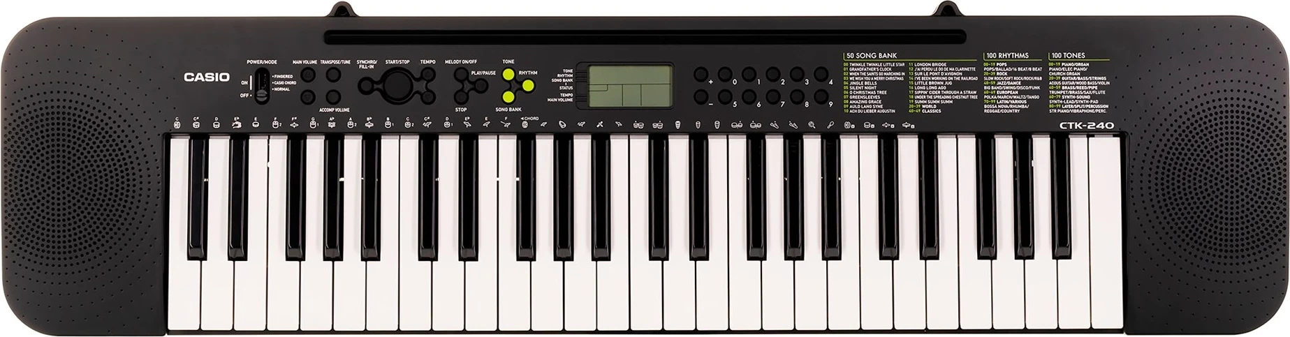 Tastierë MIDI Casio CTK-240, 49 çelësa, E Zezë dhe E Bardhë