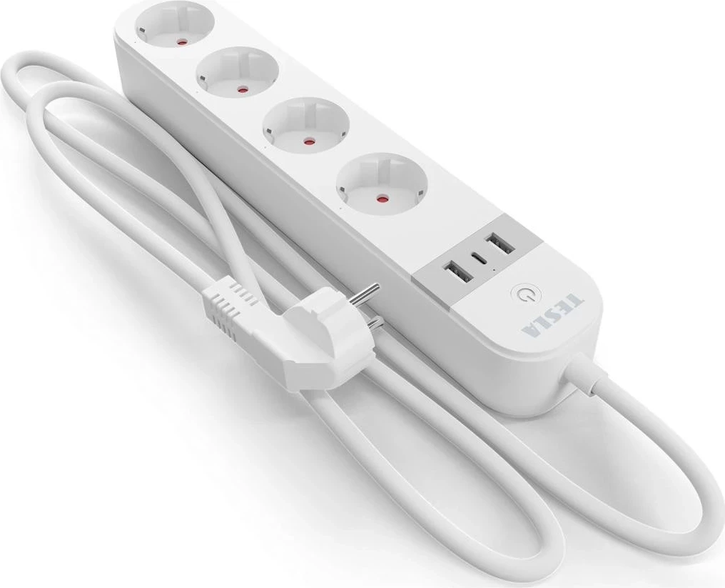 Priza inteligjente Tesla TSL-SPL-SPS300, me WiFi, e bardhë
