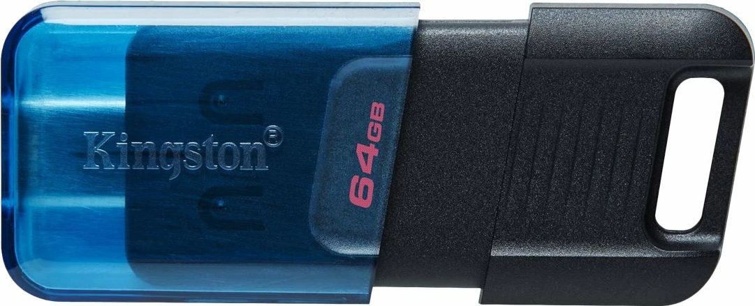USB Kingston DataTraveler 80 M 64GB, USB-C 3.2, i zi/kaltër