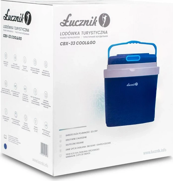 Frigorifer portativ për makinë Łucznik CBX-33 Cool&Go XL 33L, Blu