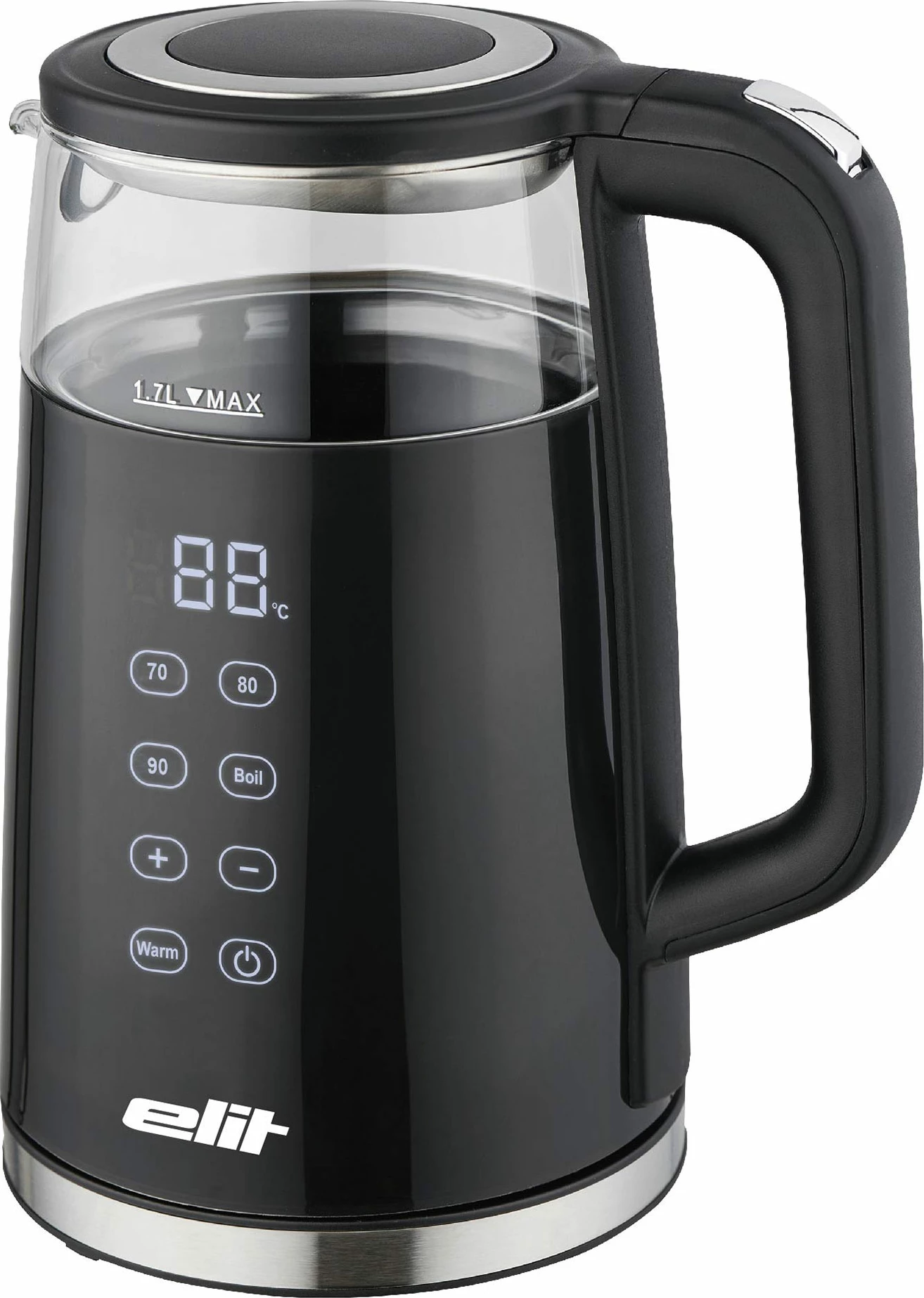 Çajnik elektrik Elit AQUAPRO 1.7B 1.7L me ekran digjital, i zi