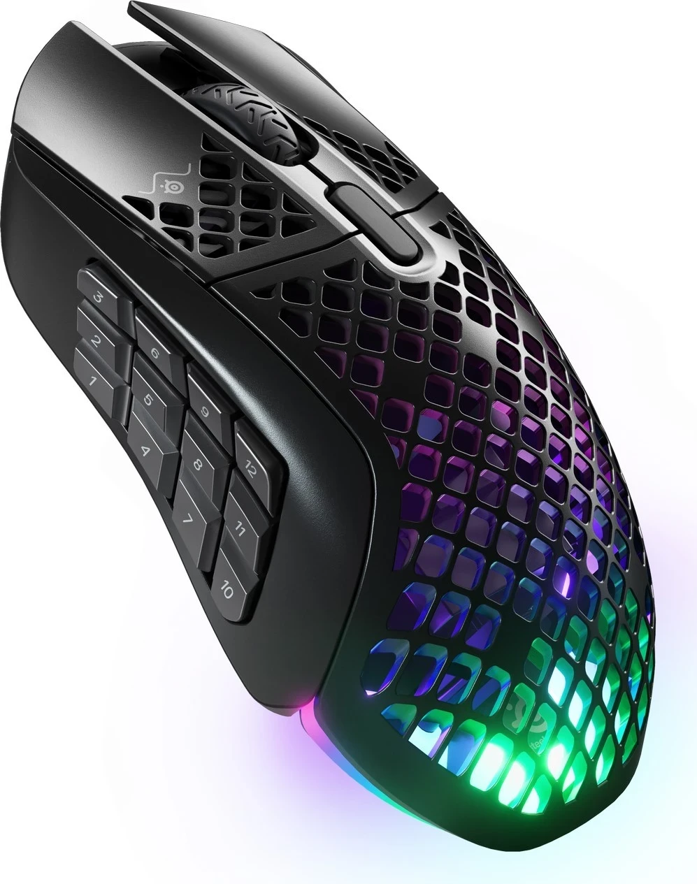 Maus pa tel SteelSeries Aerox 9 Wireless, me ngjyrë të zezë