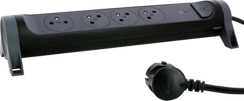 Zgjatues Legrand 4x2PZ, 1.5m, i zi, me mbrojtje nga mbingarkesa