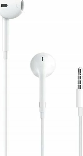 Kufje Apple EarPods MWU53ZM/A, 3.5mm, me mikrofon dhe komandë, 1.2 m, të bardha