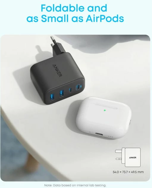 Karikues muri Anker Zolo A121EG11 50W 4-portë GaN, i zi
