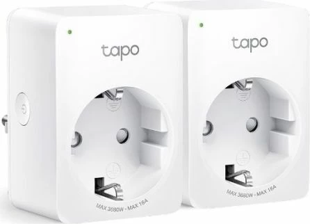 Prizë smart Wi-Fi TP-LINK Tapo P110 me monitorim energjie, e bardhë, 2 copë