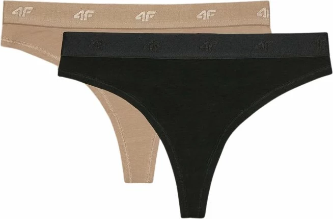 Të brendshme për femra 4F, bezhë/krem dhe të zeza