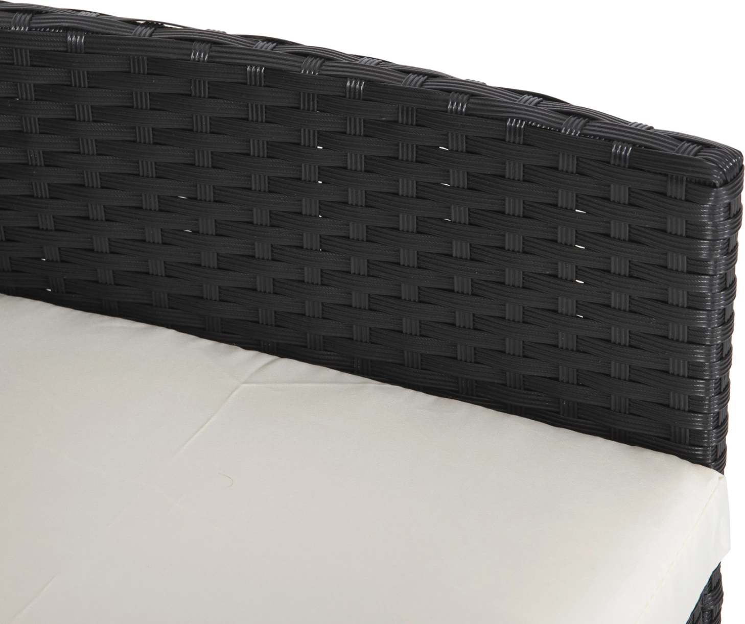 Set salloni për jashtë 4 pjesë STASIA FH6089.04 ratan sintetik në të zezë-jastëkë në bezhë