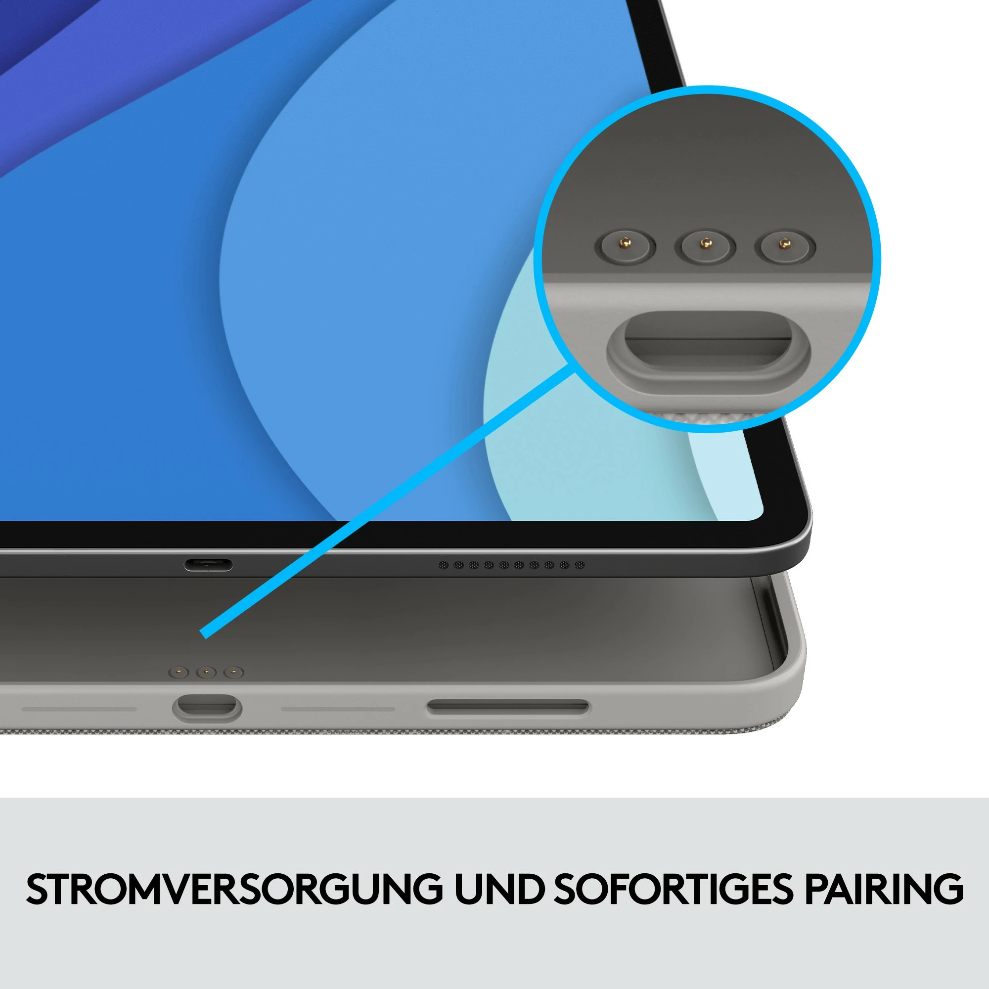 Mbështjellës tastierë Logitech Combo Touch për iPad Pro 11-inç, gri