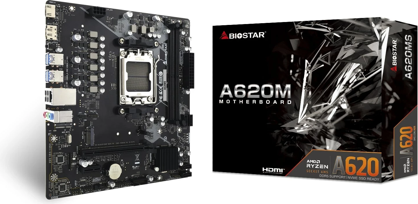 Pllakë amë Biostar A620MS, Socket AM5, micro ATX