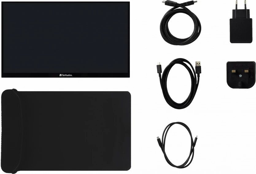 Monitor Verbatim 49592, 15.6 inch, Full HD, Touchscreen, USB-C, i zi