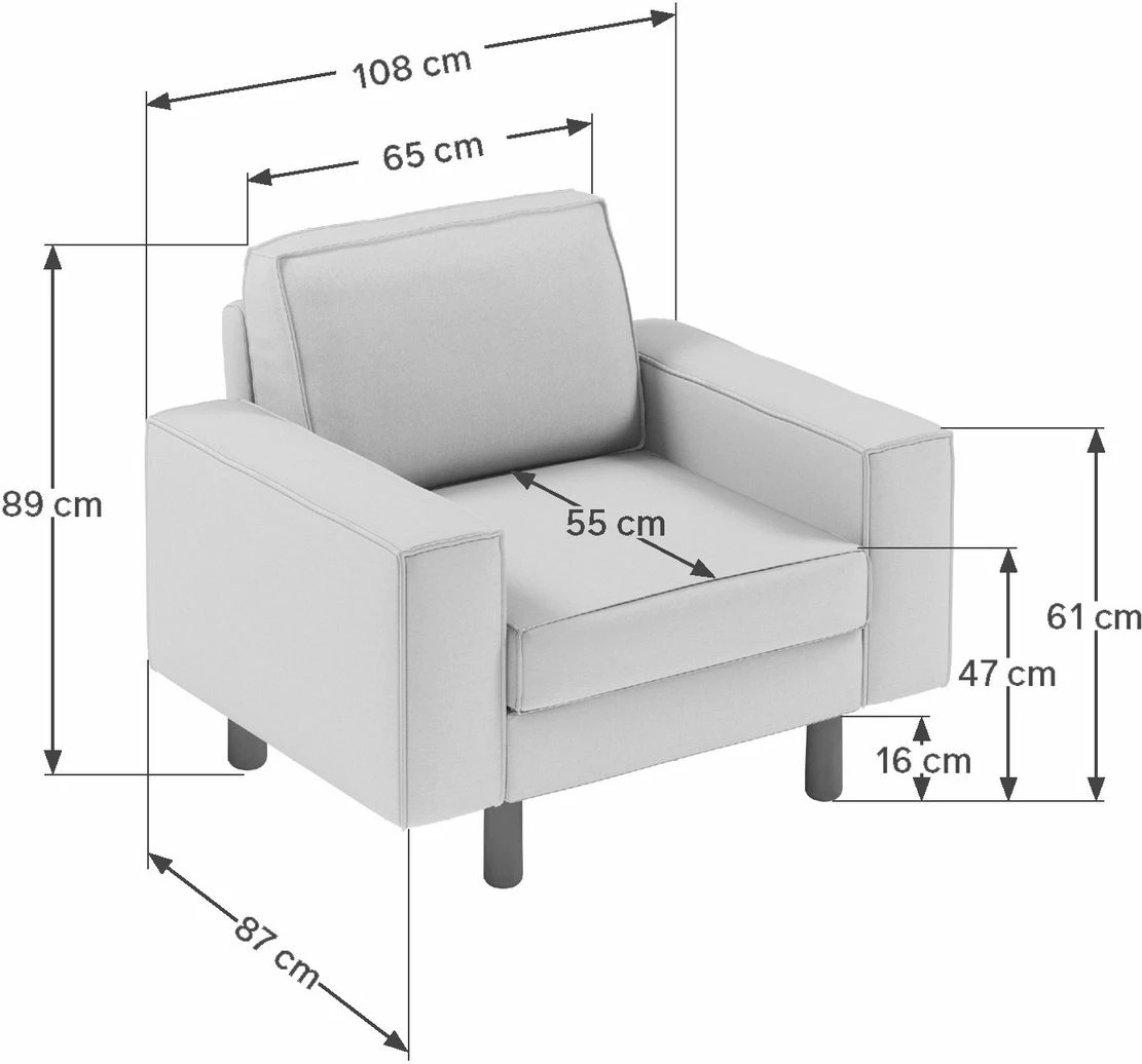 Karrige një vendëshe Atelier del Sofa, ngjyrë rëre, këmbë dru arre, Sparrow 1