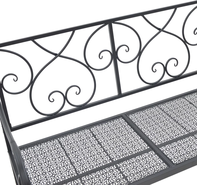 Stol metalik, ngjyrë e zezë, 114x45x90cm