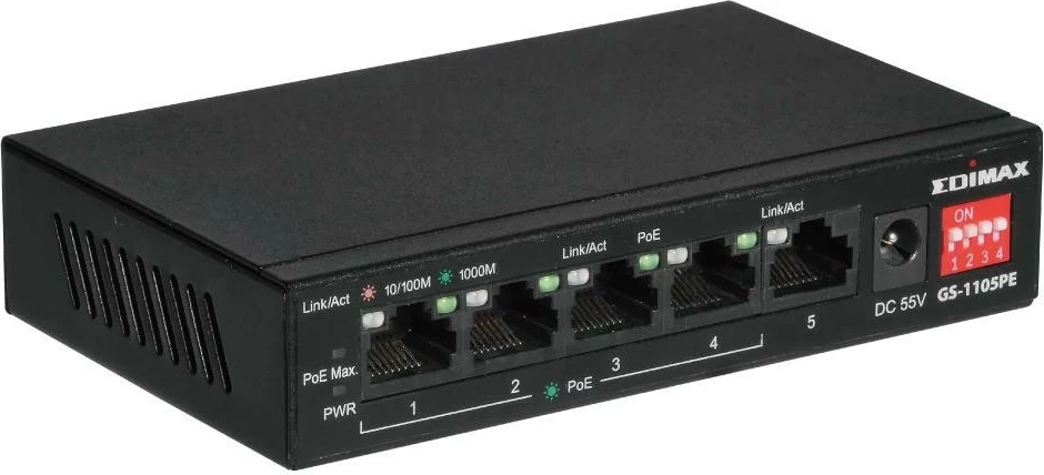 Switch Edimax GS-1105PE, 5 porta, PoE