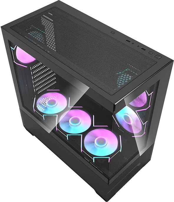 Kasë Darkflash DS900 AIR, Middle Tower, 6 ventilatorë ARGB, e zezë