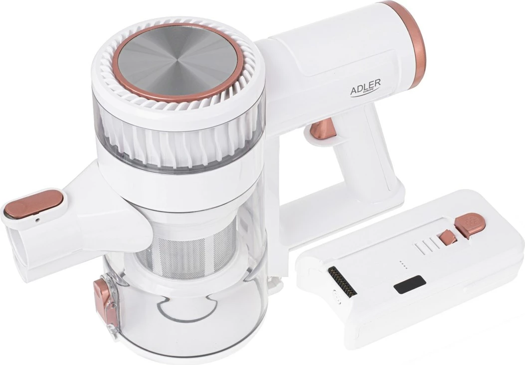 Fshesë me korrent pa kabllo Adler AD 7079, 0.4L, 2200 mAh, E bardhë