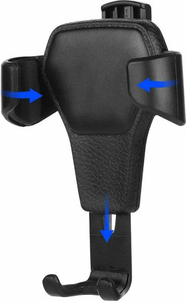 Mbajtës telefoni për veturë Hurtel H01, për grilë ventilimi, i zi