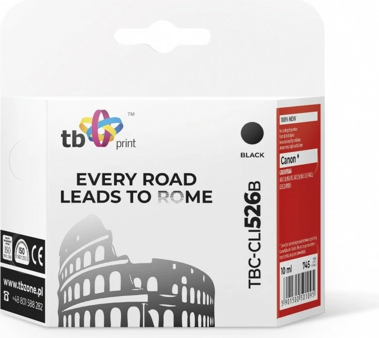 Toner TB Print TBC-CLI526B për Canon Pixma, i zi, 10 ml