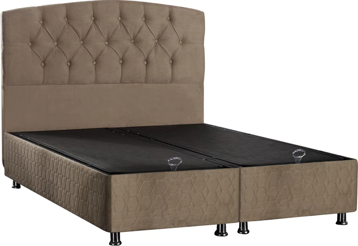 Krevat dopio me hapësirë ruajtëse, ngjyrë kafe, 160x200cm