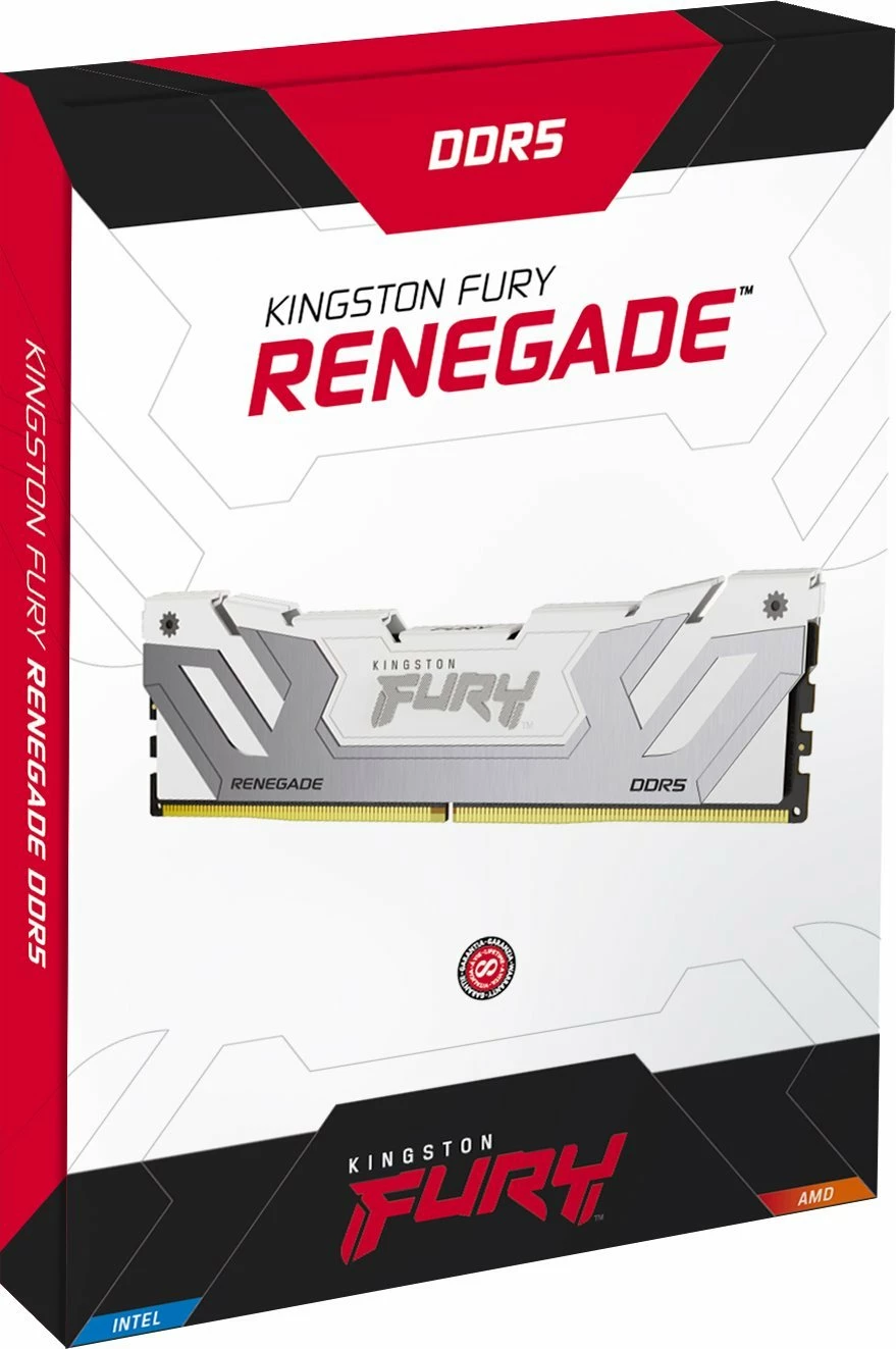 RAM Memorje Kingston Fury Renegade KF584CU40RW-24 DDR5 24GB 8400MHz CL40 CUDIMM, silver/bardhë, 1 modul