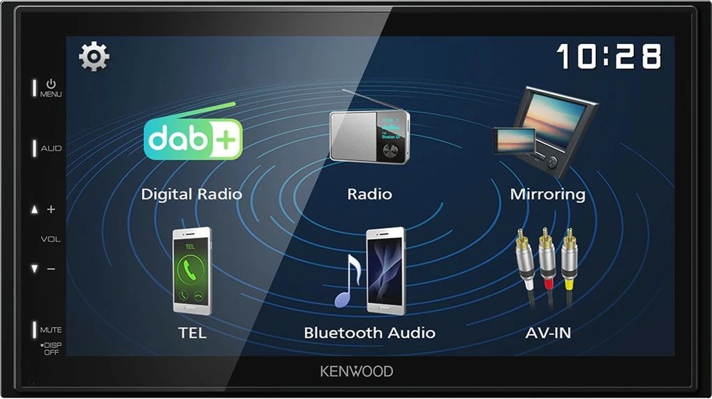 Radio makine Kenwood DMX129DAB, Bluetooth, DAB+, USB, Ekran 6.8 inç, e zezë