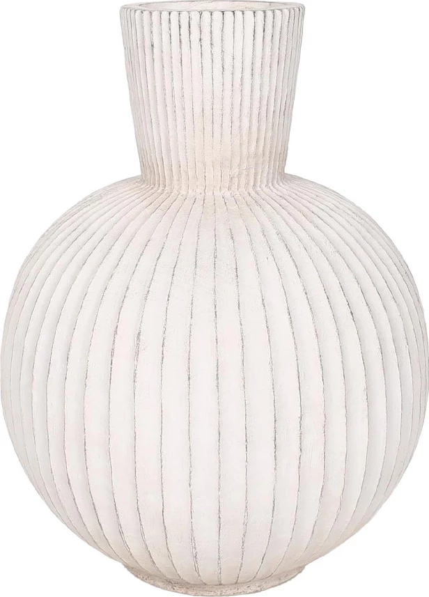 Vazo dekorative Nireas, e bardhë, MgO, 40x40x56 cm