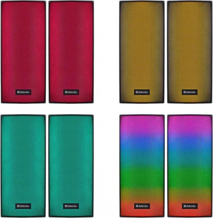 Altoparlantë kompjuteri Defender Spitfire 2.0, Bluetooth, 6W, LED, të zi (set)
