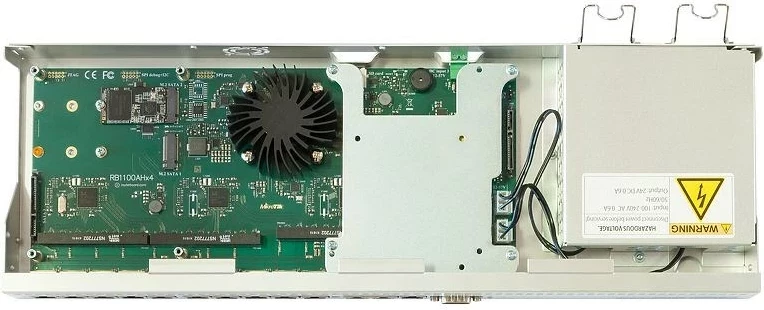 Kasë rrjeti MikroTik RB1100AHx4 Dude Edition, 4 bërthama, SSD, Argjend