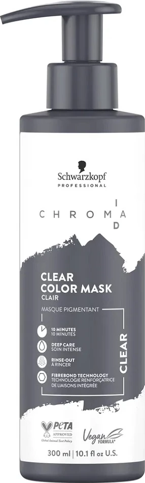 Maskë për flokë me ngjyrë Schwarzkopf Professional Chroma ID Color Mask Clear për femra, 300ml
