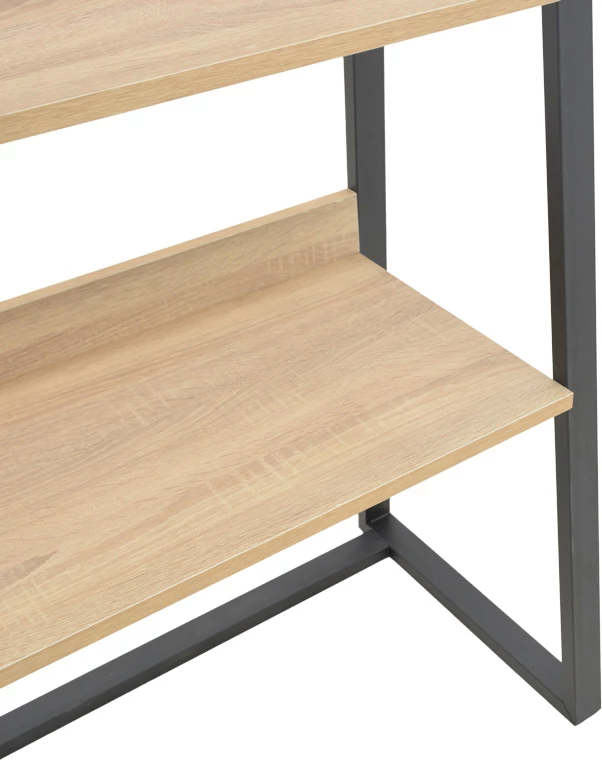 Raft librash Ryder, ngjyrë lis e zezë, 75x36x185cm