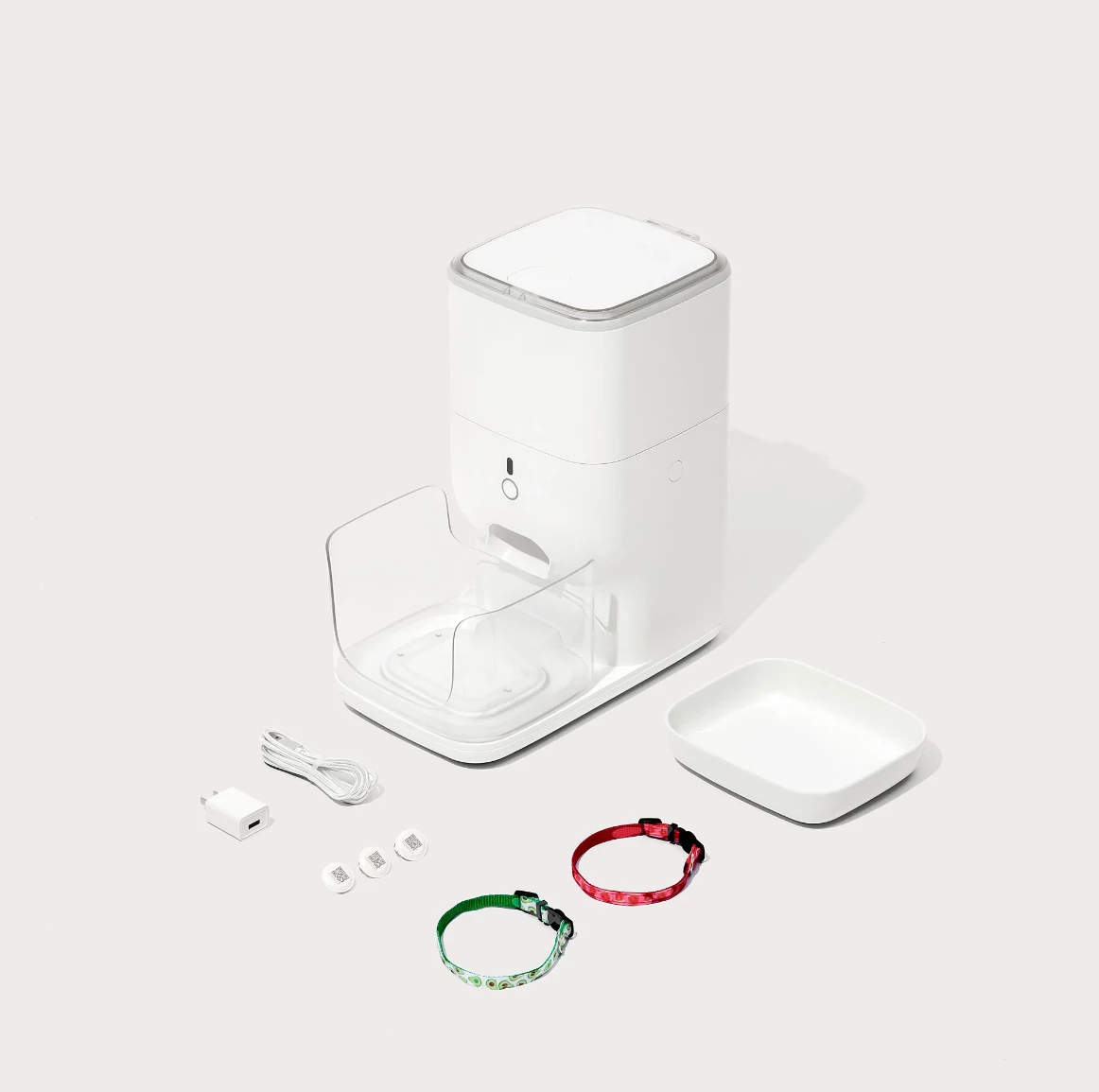 Dispenser smart ushqimi për mace Catlink Fresh 2 Luxury 4L Wi‑Fi, i bardhë, set