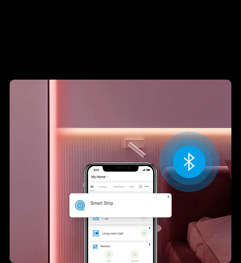 Shirit LED inteligjent Sonoff L2-5M, 5m, RGB, Wi-Fi, me telekomandë, i papërshkueshëm nga uji, set