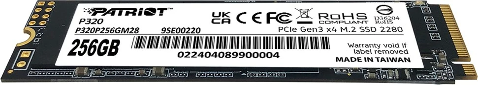 SSD Patriot Viper P320 M.2 PCI-Ex4 NVMe 256GB