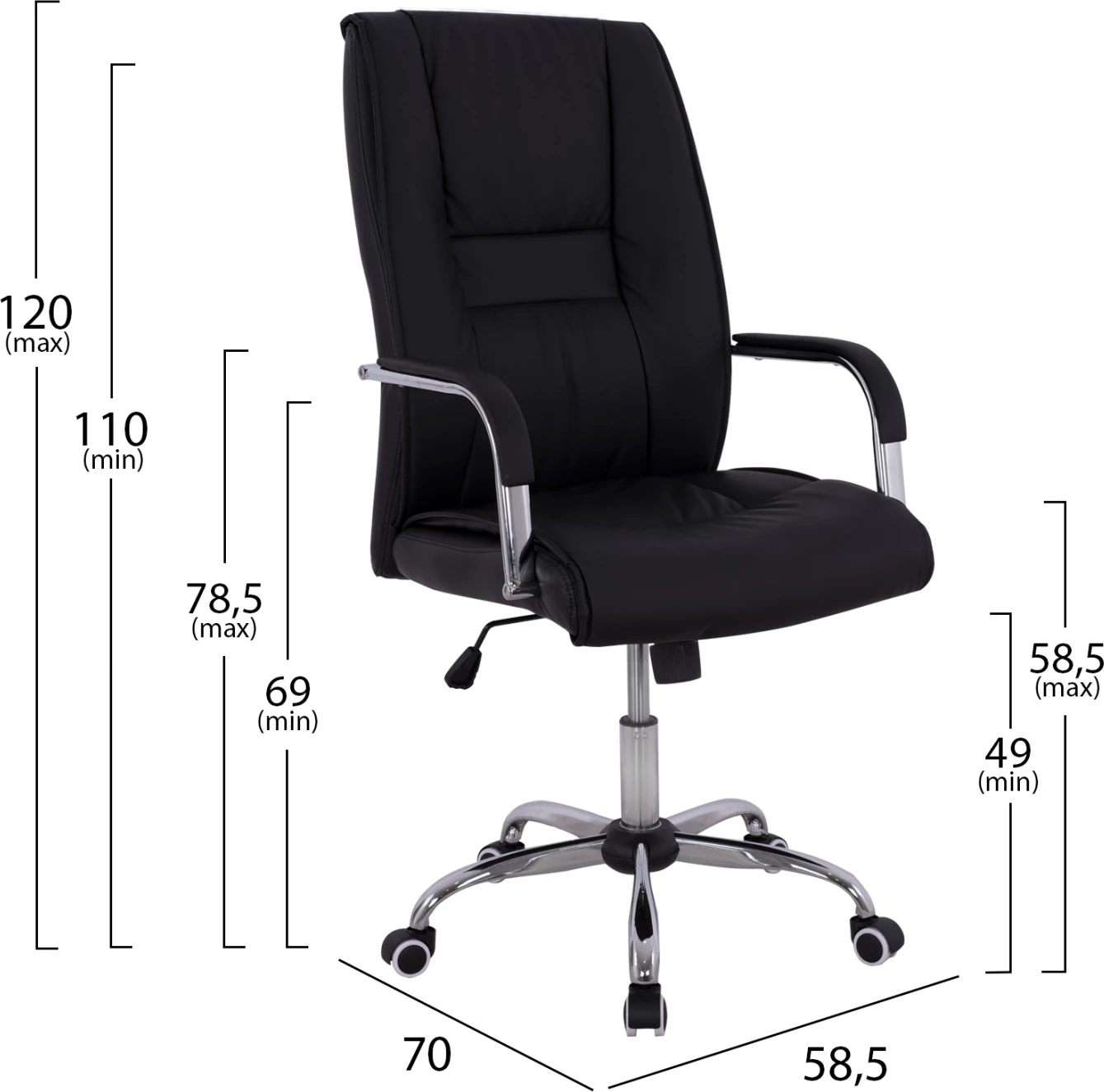Karrige menaxheri për zyre, FH1106.01, ngjyrë e zezë