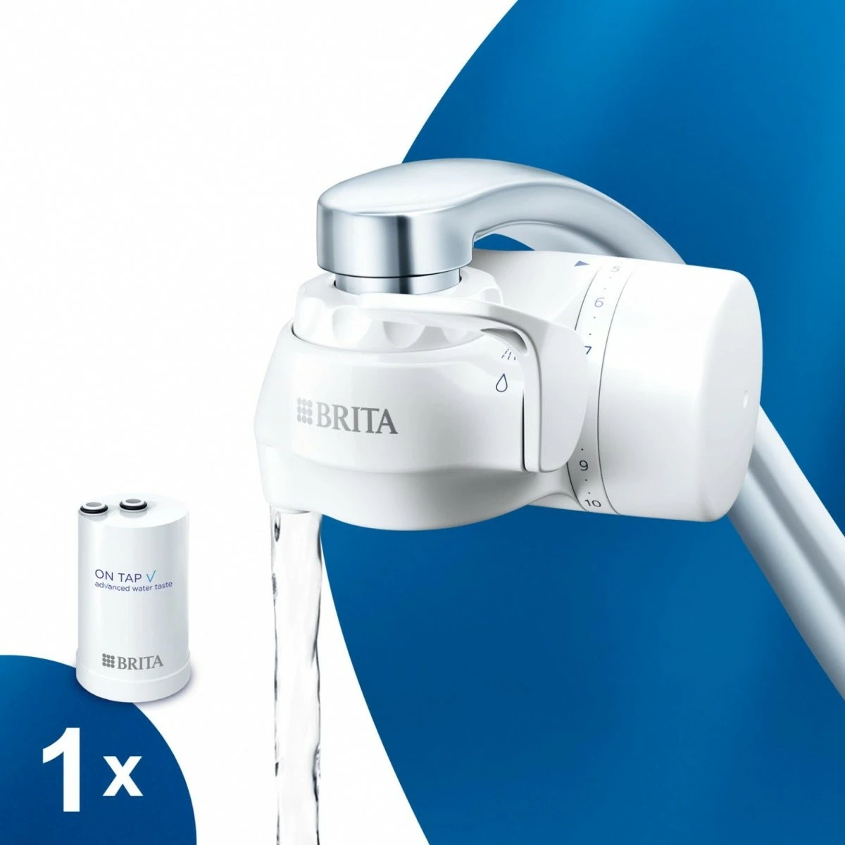 Filtër uji për rubinet Brita ON TAP V, i bardhë