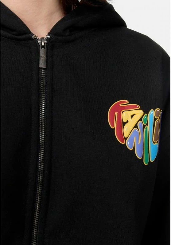 Duks me zip të plotë Karl Kani Woven Signature Kani Life OS për meshkuj dhe femra, ngjyrë e zezë