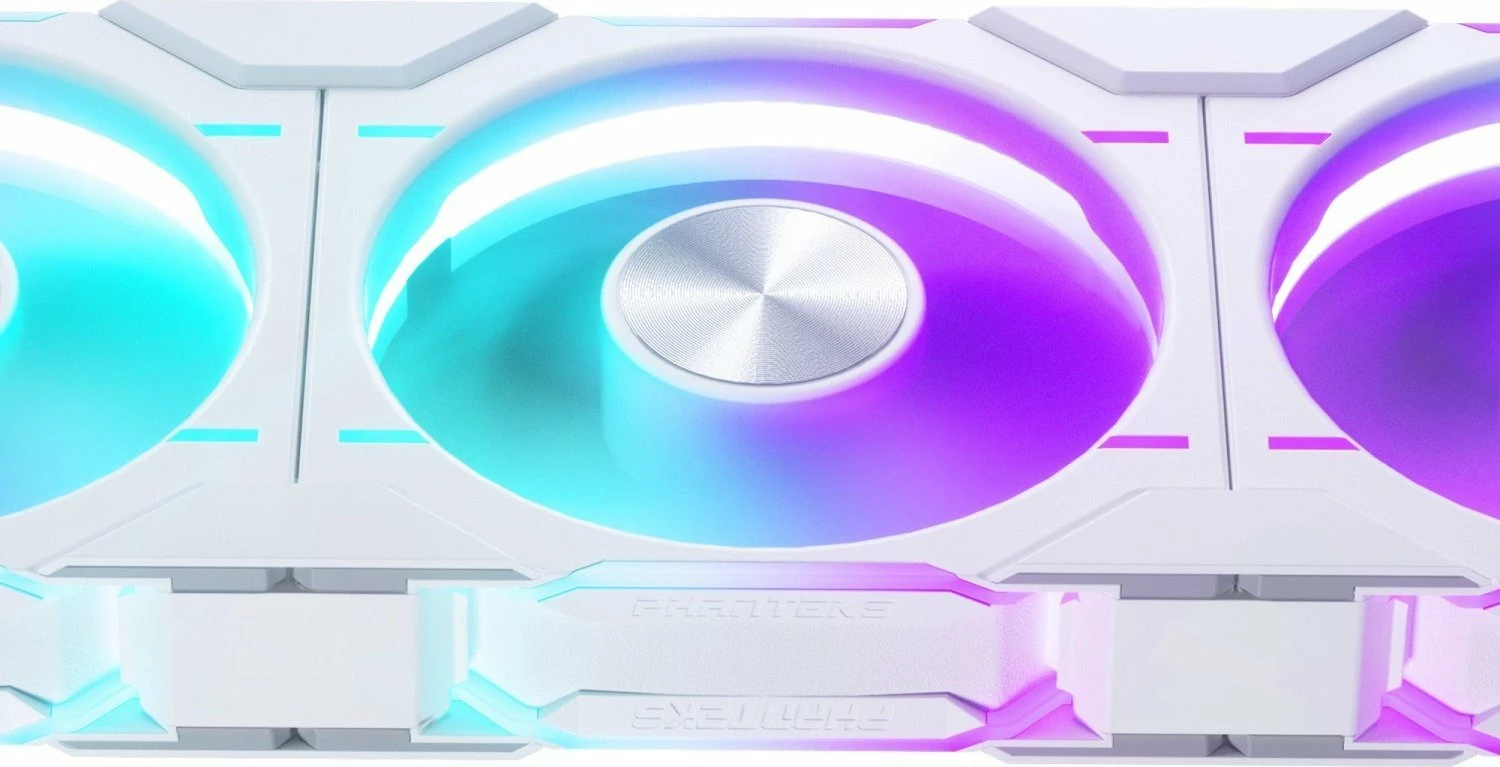 Ventilator kasë PC Phanteks D30-120 D-RGB PWM 120mm 30mm Reverse i bardhë, set 3 copë