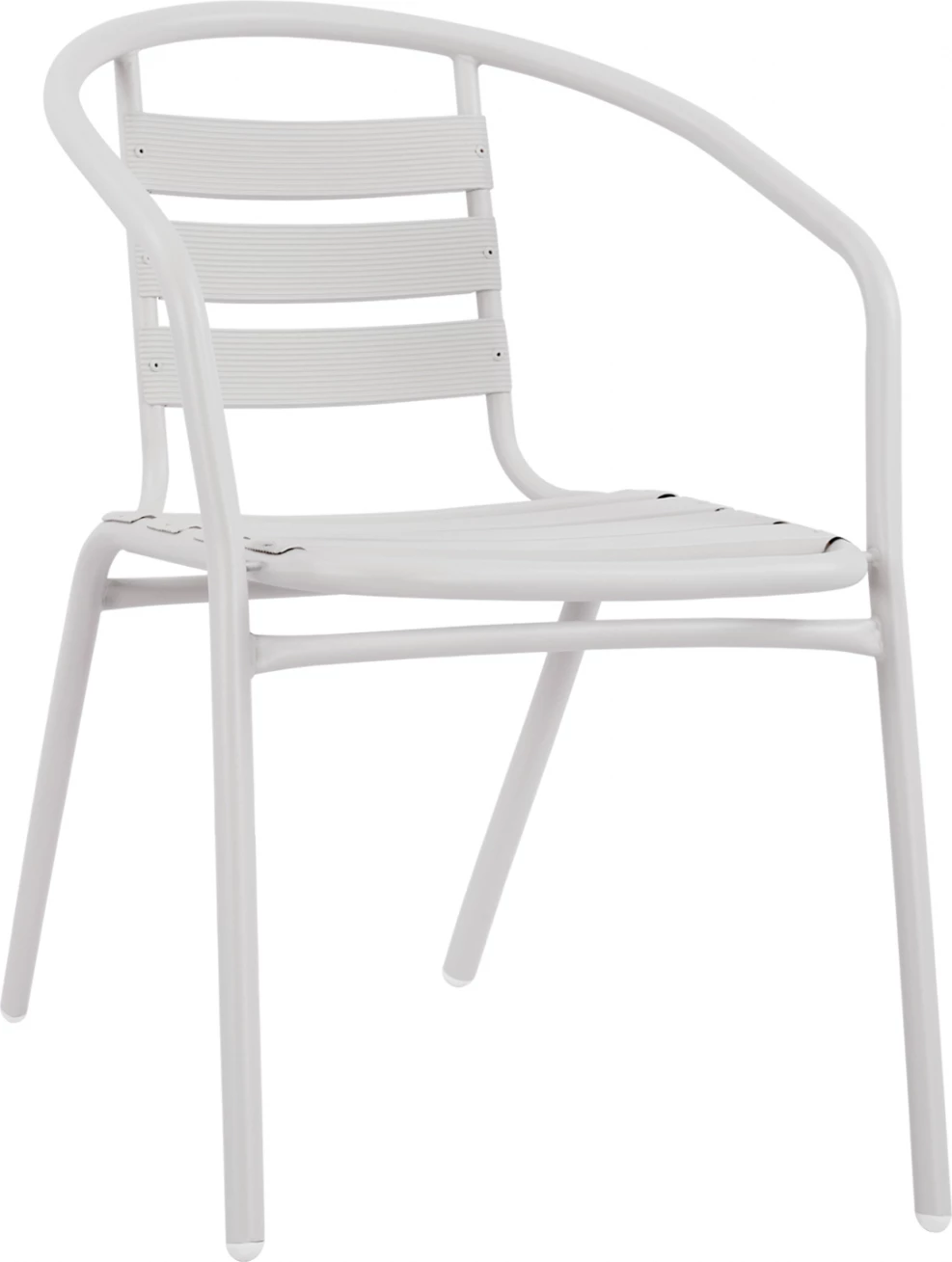 Karrige Laura Metalike e Bardhë me feta alumini FH5037.02 54x59x73cm
